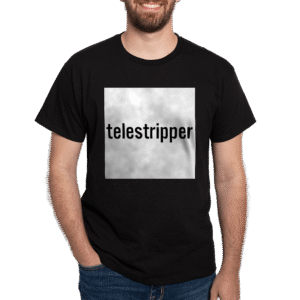 Telestripper T-Shirt (White on Black)